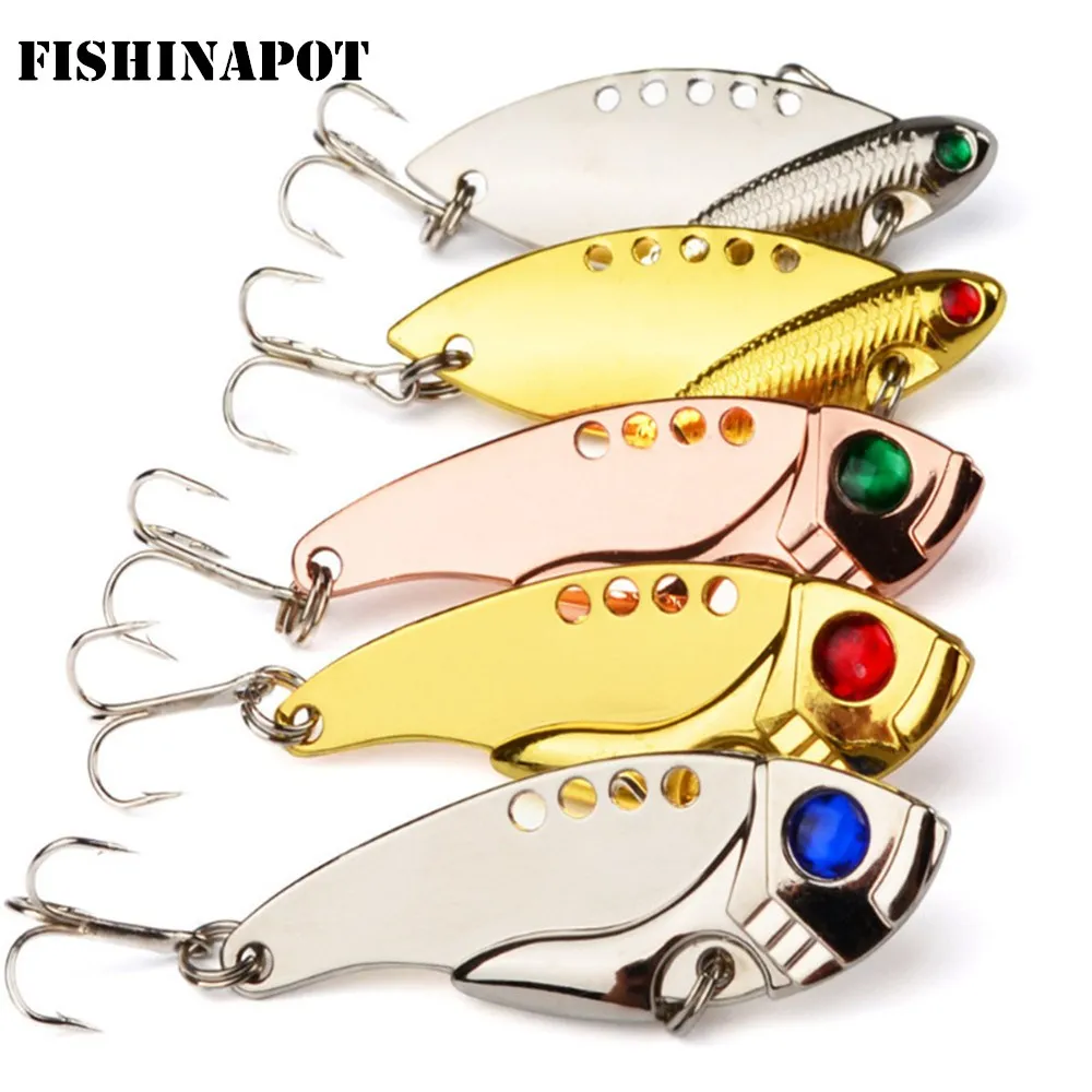 FISHINAPOT 5 шт./лот металлическая приманка в виде ложки 11 г 6 см с крючком для окуня