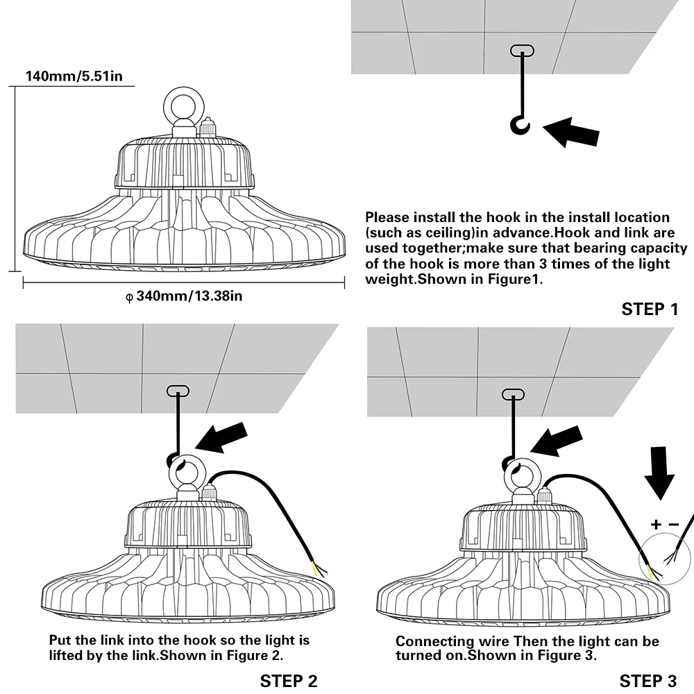 1PCS High Bay Led Lights 70W 120W 150W 200W LED Industrial Mining Lights Flying Saucer Circular Free Workshop Warehouse#25-in Industrial Lighting from ...