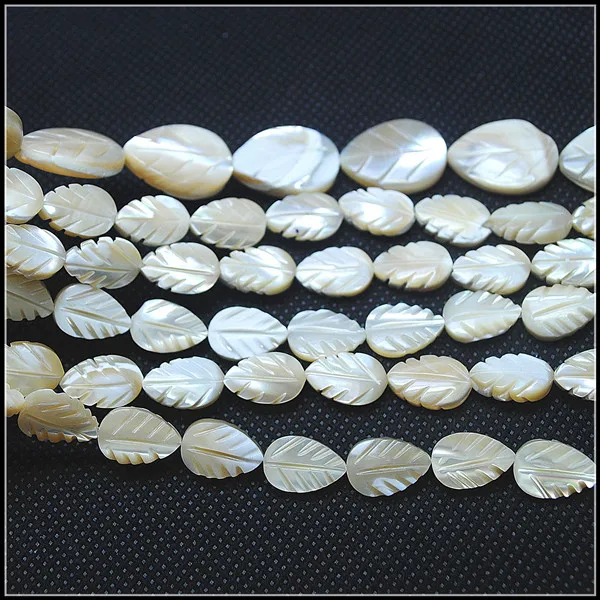 

15.5" brown saltwater shell beads carving shell leaf shape top quality 6x9mm 8x13mm 10x14mm12x16mm 15x20mm diy loose beads diy