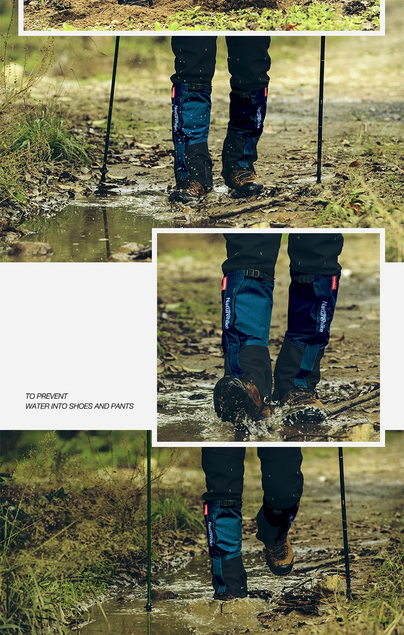Naturehike водонепроницаемые Зимние гетры для пеших прогулок на открытом воздухе, походные леггинсы для прогулок, мужские и женские гетры, грязевые непромокаемые чехлы для обуви