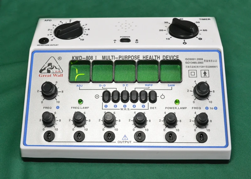 

KWD808- I Acupuncture Stimulator Great Wall Brand 6 Outputs, with Acupoint detecting pen, silicone electrode patch free shipping