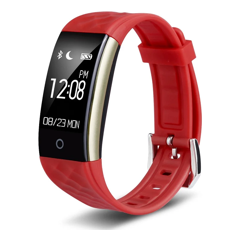 Diggro S2 умный Браслет монитор сердечного ритма IP67 спортивный фитнес-браслет трекер Bluetooth для Android IOS PK miband 2 - Цвет: Red