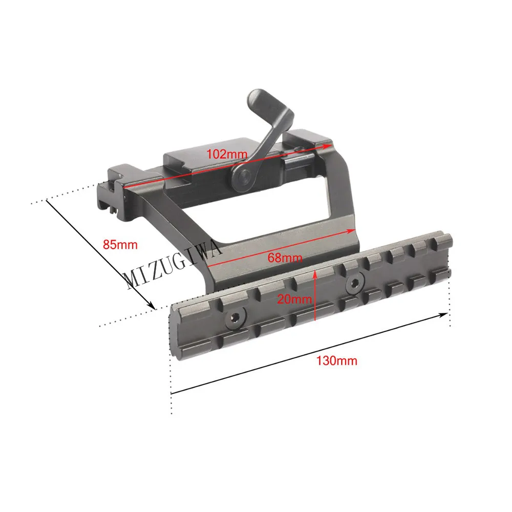 Тактический AK 47 сверхмощный прицела Quick Release QD боковой направляющей для адаптера 20 мм Rail Lock область охвата Sight охотничий пистолет Каза