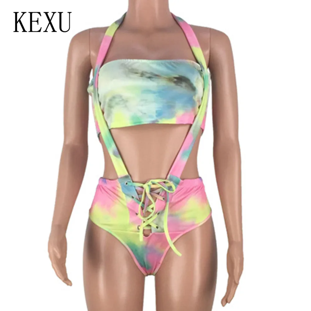 KEXU New Arrival Wrapped Bikini Two Pieces Sets Sexy Hollow Out Sleeveless Bodycon Bandage Bodysuits Summer Beach Party Wear KEXU New Arrival Wrapped Bikini Two Pieces Sets Sexy Hollow Out Sleeveless Bodycon Bandage Bodysuits Summer Beach Party Wear