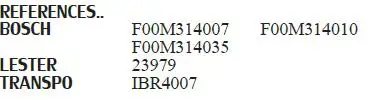 hnrock генератор выпрямителя 1244CE00