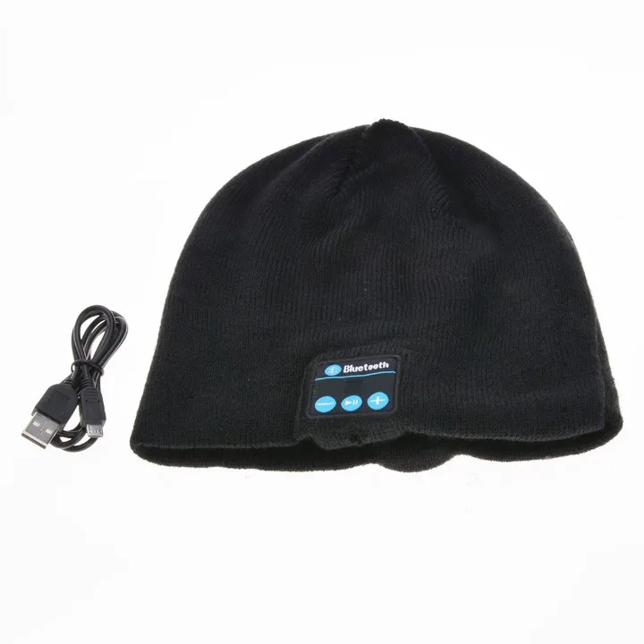 

Fashion Unisex Cap For Man Women Soft Warm Knitted Hat Wireless Bluetooth Headset Headphone High-Tech Smart Caps 10