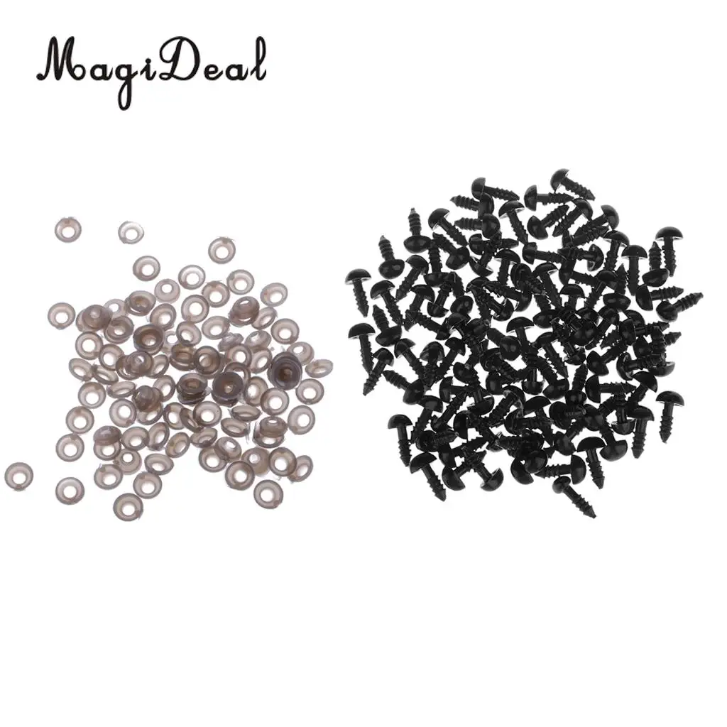 100Pcs Plastic Dolls Noses Acrylic 7x9mm Safety Nose Toy Animal Bear Dog DIY Making Accessories Crafts