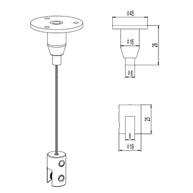 Us 21 2 Drop Ceiling Hanging Kits Sign Suspension Kits With 2 Fixtures And 3m Long Steel Cable For Suspending Signs In Clamps From Home Improvement