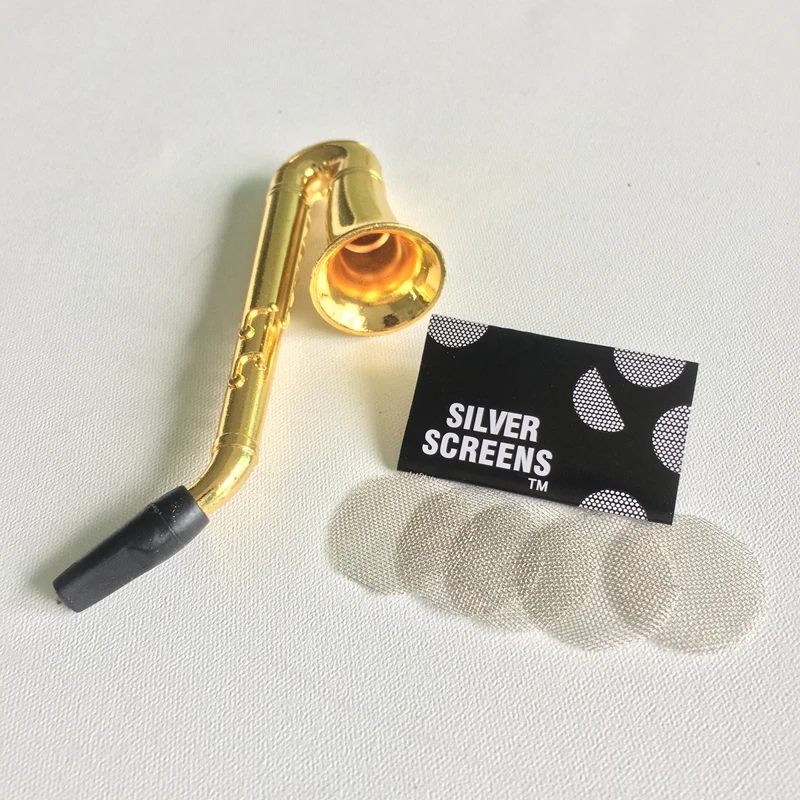 Metal Pipe Saxophone Shape PIPE Length 100MM Hookah Shisha Chicha Water