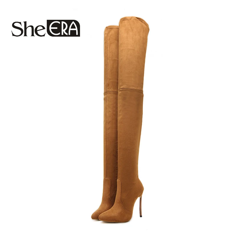 

Women Over the Knee Boots Big Size 35-42 Thin High Heels Woman Boots Over the Knee Women Boots Sexy Fashion Winter Women's Shoes