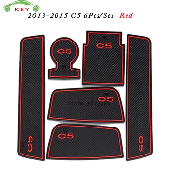 

Car Styling Door Groove Pad Interior Accessories Gate Slot Mat Anti-Slip Auto Mat Cushion for Citroen C5 2013-2015 6Pcs