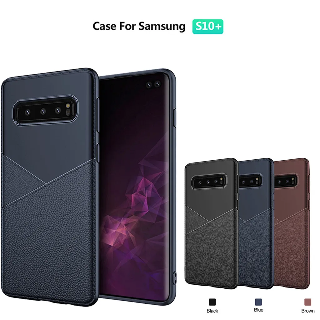 

For Samsung Galaxy S10Plus Case Rugged TPU Business Case Cover For Samsung Galaxy S10 Plus 5.8inch C315