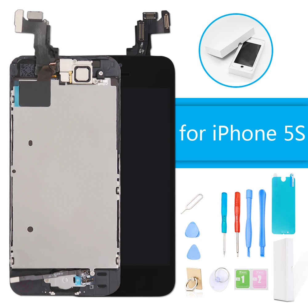 

Luxury Suit for iPhone 5S LCD Touch Screen Display Digitizer Full Assembly for iPhone 5S Screen Replacement With Repair Tools