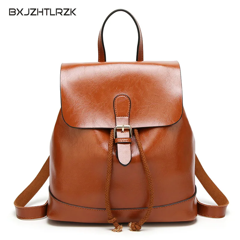 

Women Backpack for Girls Bookbag Bag School Bagpack for Teenage Girl Cool Black Ladies PU Leather Simple Design Travel Backpacks