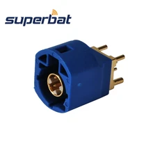 Superbat 10 шт. RF Fakra разъем Jack женский прямой PCB крепление контактный контакт для синий/5005 gps телематики или навигации