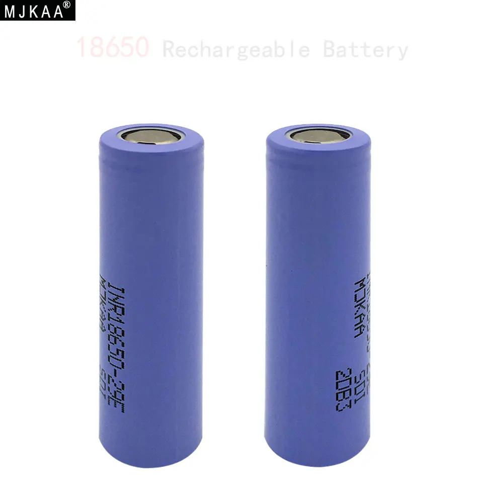 

MJKAA 2pcs Original 18650 2900mAh Flat Head Battery 3.7V Rechargeable Li-ion Batteries for Power Bank Flashlight Battery 18650