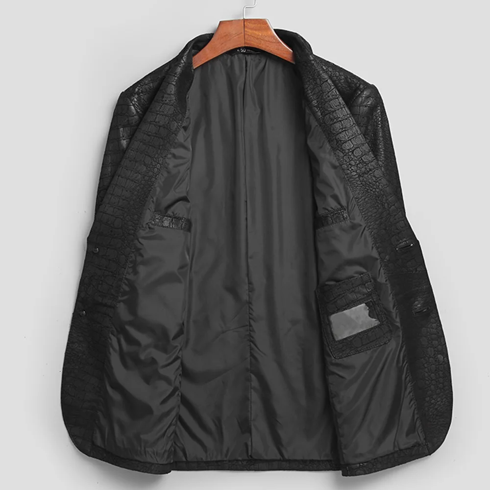 Мужская куртка из натуральной овечьей кожи с принтом крокодила|jacket jacket|jacket menjacket