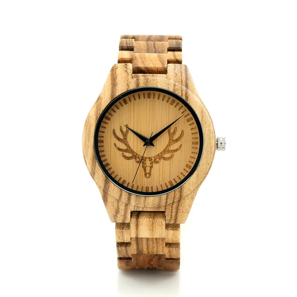 BOBO BIRD L-K29 Deer Head Dial Fashion Zebra Wooden Men-sized Hour Quartz Watches for Men with Gift Box BOBO BIRD L-K29 Deer Head Dial Fashion Zebra Wooden Men-sized Hour Quartz Watches for Men with Gift Box