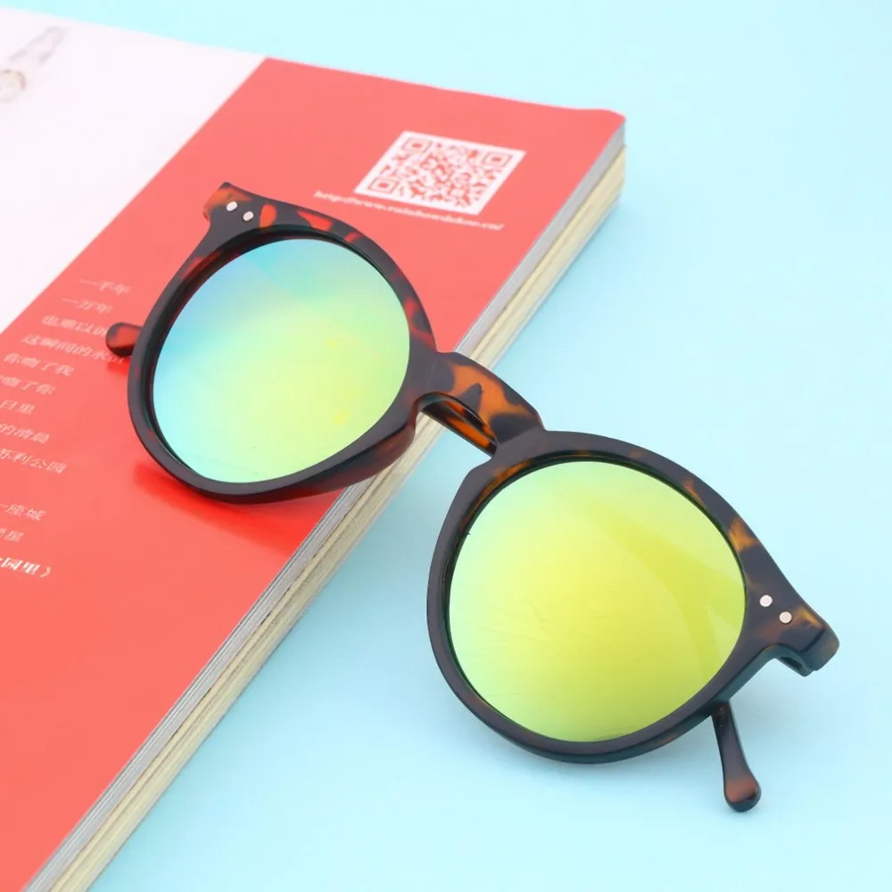 Очки для пеших прогулок винтажные Ретро унисекс зеркало линзы круглые очки солнцезащитные очки бренд