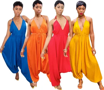 

2018 summer sexy style women plus size jumpsuit