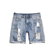 Новые летние джинсовые шорты больших размеров мужские джинсовые шорты с дырками для мужчин большие размеры мужские модные шорты 5xl