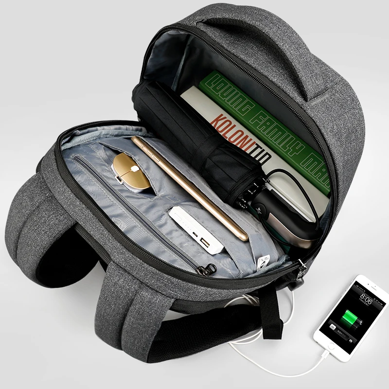 Skup Tigernu marka mężczyźni plecak z zabezpieczeniem przeciw kradzieży USB charge 14 \