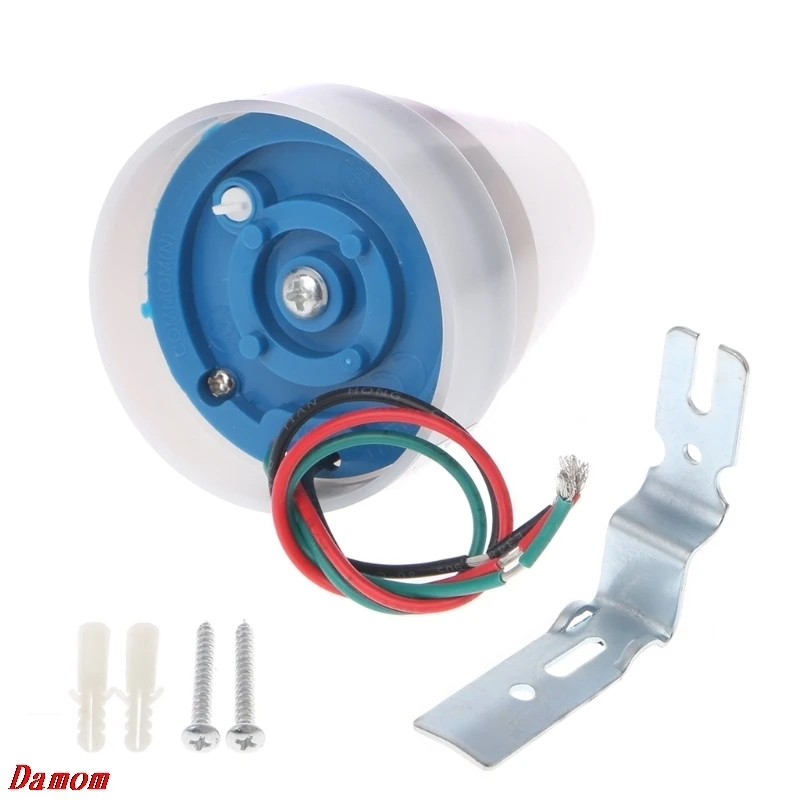 

AC 220-240V 10A Outdoor IP44 Photoelectric Automatic Light Control Sensor Switch Damom