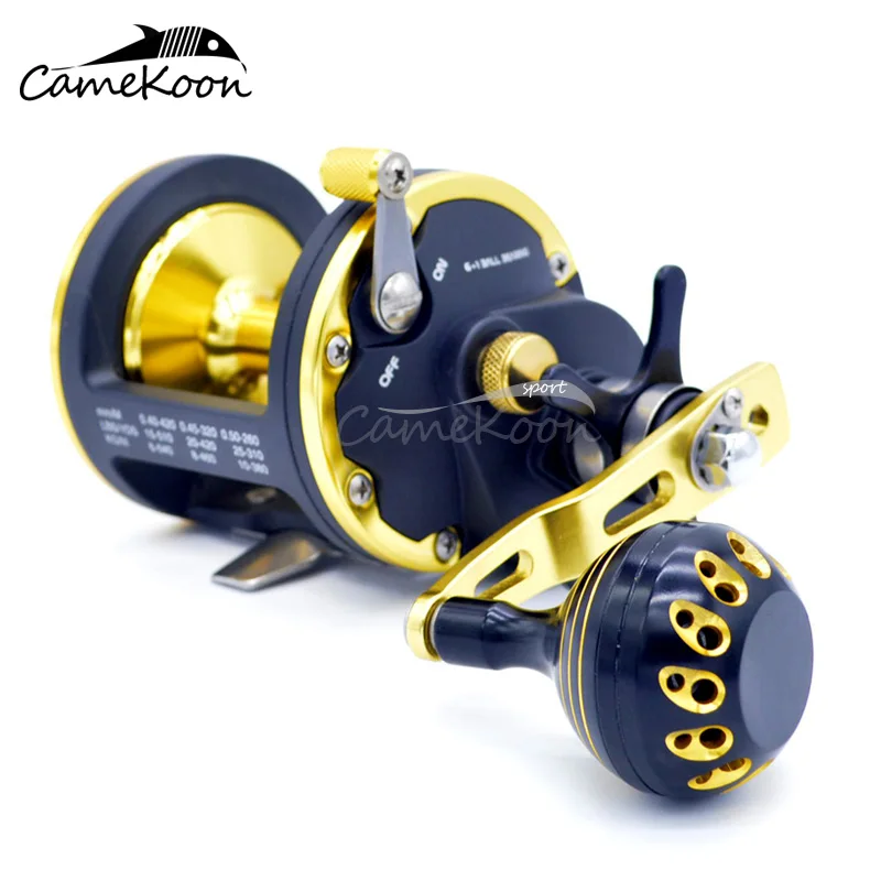 CAMEKOON Saltwater Star Drag Fishing Reel 12KG Max Drag Strong Casting Fishing Sea Boat Trolling Reel Right Hand