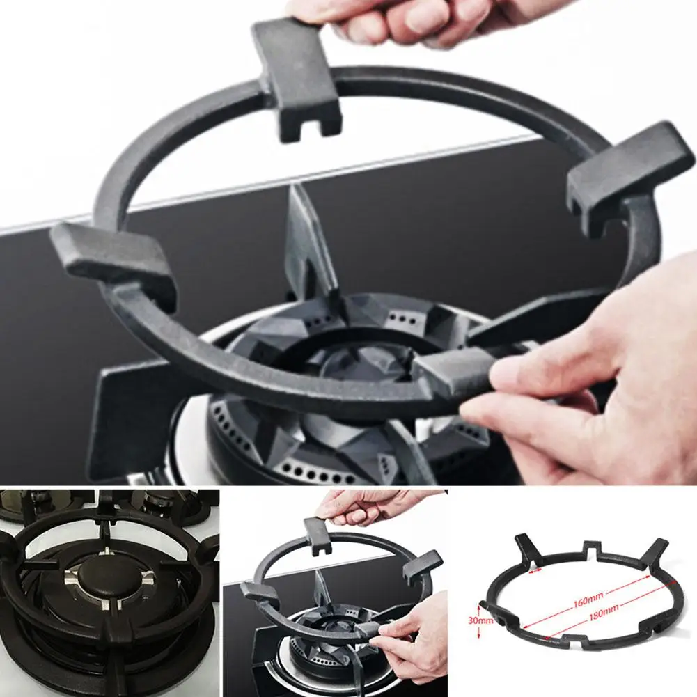 

40# Kitchen Universal Cast Iron Wok Pan Support Rack Stand for Burner Gas Hob Cooker Kitchenware Accessory