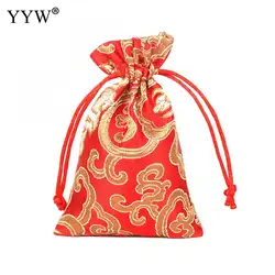 YYW 1 шт. 9*12 см красный цвет сумка для ювелирных изделий Свадебный мешочек мешок для ювелирных изделий держатели для украшений хлопковые