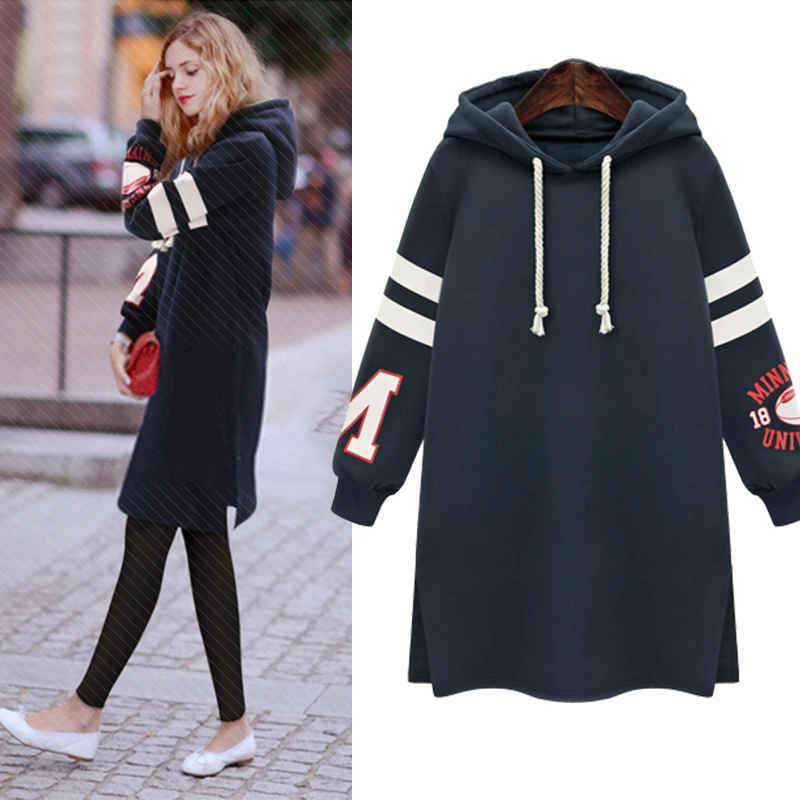  Hot 2018 Winter Autumn Fashion Womens Long Sleeve Hooded Jacket Loose Warm Hoodies Sweatshirt Plus 