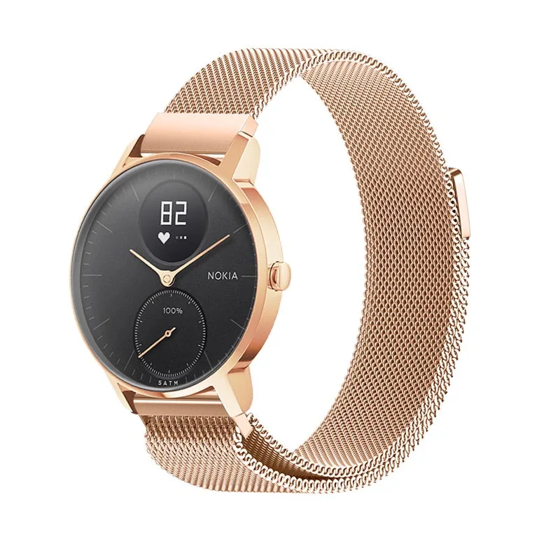 Etmakit Stainless Steel Milanese Loop Quick Release Wrist Bands for Nokia Withings Bracelet HR Watchband Accessories | Электроника