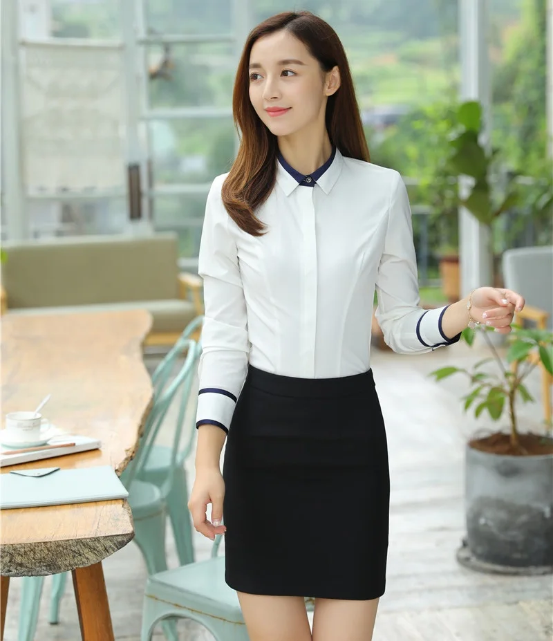 Two Piece Sets Women Suits with Skirt and Blouses Sets Ladies Business