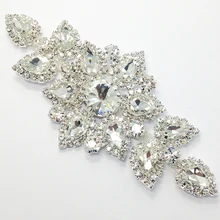 Rhinestone Applique 1 pcs Silver Base