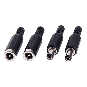 

20pcs/10sets 5.5x2.1mm DC Power Female Plug Jack + Male Plug Jack Connector Socket Adapter Female Plug And Male Plug 12V/3A