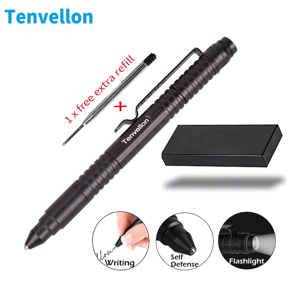 Tenvellon товары для самозащиты тактическая ручка фонарик письма безопасность