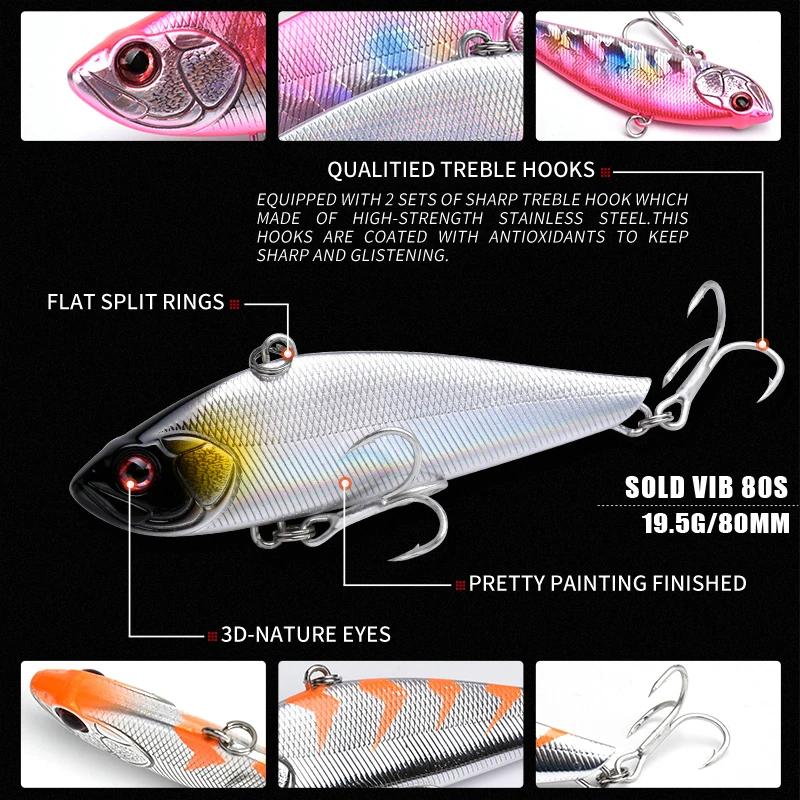 ALLBLUE تباع 80 ثانية الصيد إغراء غرق VIB Lipless Crankbaits 80 ملليمتر الصلب الاصطناعي الاهتزاز الطعم الشتاء الجليد الملح الصيد معالجة ALLBLUE تباع 80 ثانية الصيد إغراء غرق VIB Lipless Crankbaits 80 ملليمتر الصلب الاصطناعي الاهتزاز الطعم الشتاء الجليد الملح الصيد معالجة