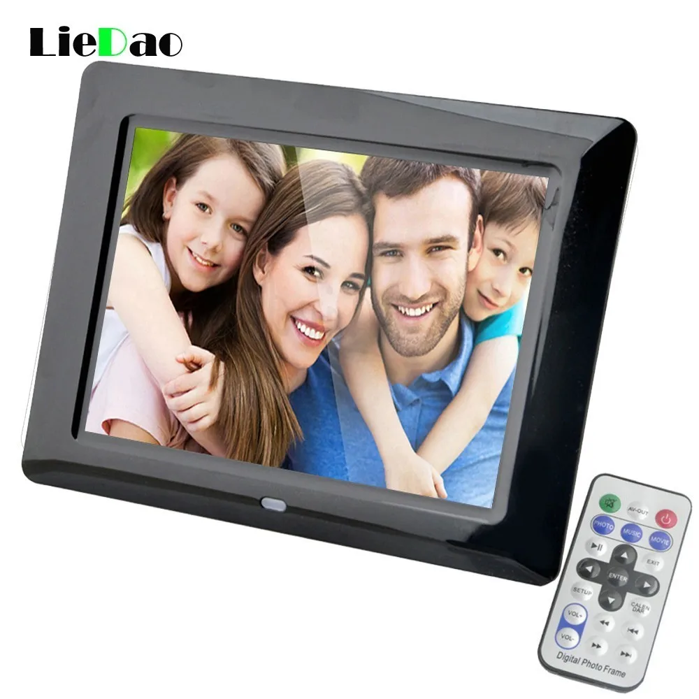 Meilleur LieDao 8 pouce Cadre Photo Numérique LED Rétro Éclairage Électronique Album Photo Musique Vidéo Pleine Fonction Bon Cadeau Bébé Marier De Mariage