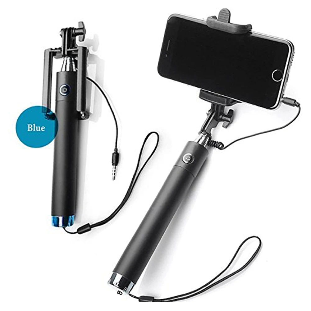

Extendable Folding Wired Self Selfie Stick Monopod for Samsung S5 Note3 for iphone 6 5S Perche Selfies Selfiepod #0716