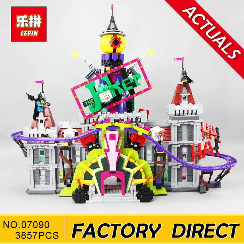 

Lepin 07090 Super Hero Series 3857Pcs The Joker`s Manor Set 70922 Model Building Blocks Bricks for Children Christmas Gifts