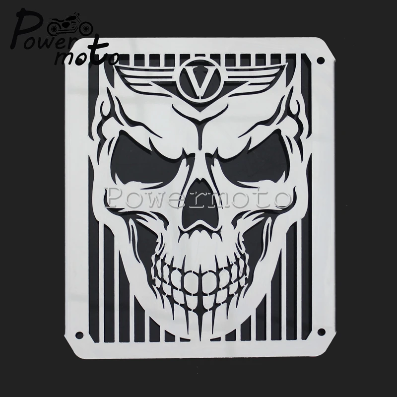 

For KAWASAKI Vuclan VN400 VN800 All Years Motorcycle Skull Radiator Grill Skeleton Water Cooler Cover Guard Protection
