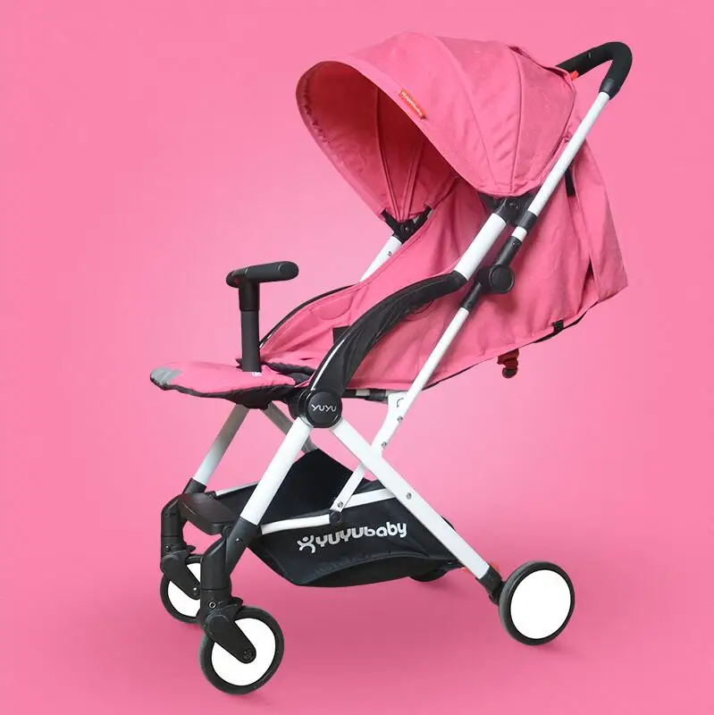 Легкая складная детская коляска простой детский зонт карманный портативный может сидеть и лежать - Цвет: 4