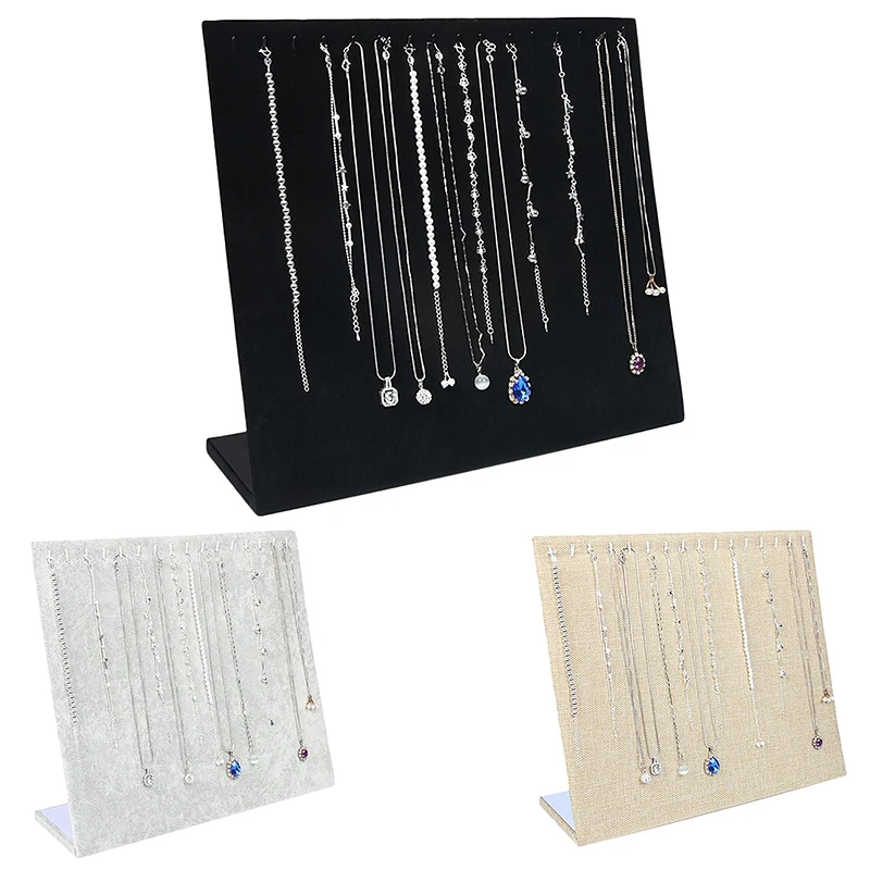  Necklace Pendant Display Stand Women Jewelry Organizer Holder Storage Case Bracelet Display Rack La