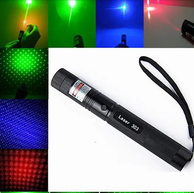 

3pcs Laser Pointer 303 50000m Adjustable Focus Burning Match Lazer Pen Green Red Blue Violet with Safe Key for Sale 8000 Meters