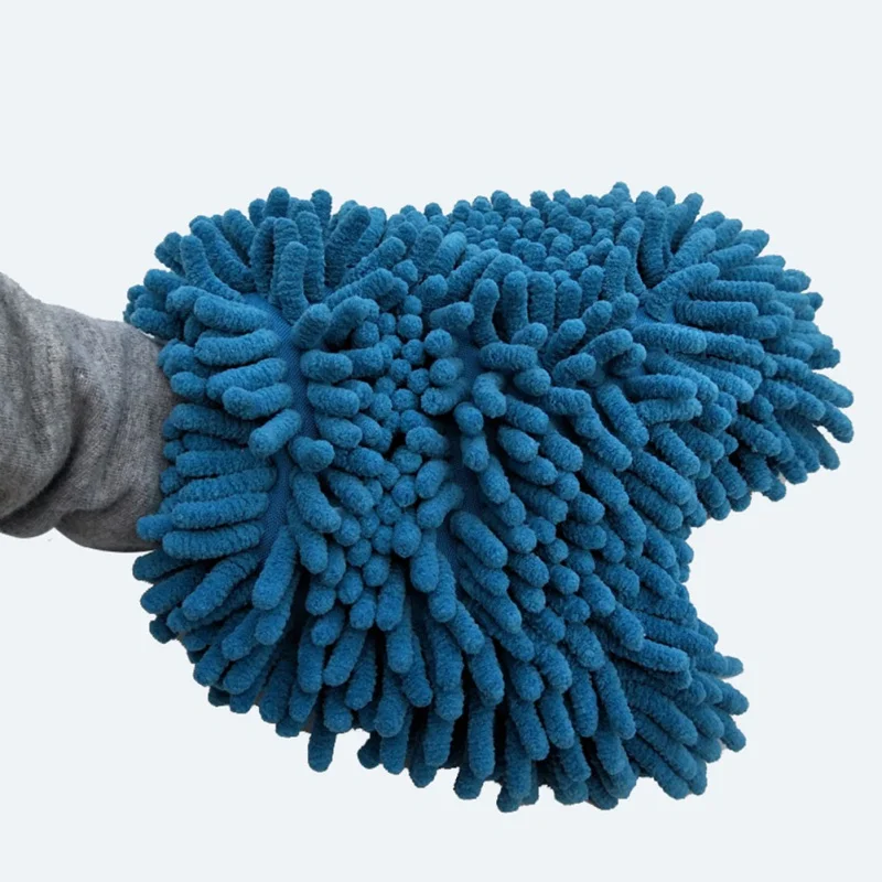 1 шт. супер толстый перчатка для мытья машины с двойным покрытием синельное микроволокно по уходу за автомобилем чистый воск сушка инструмент автодетали перчатки