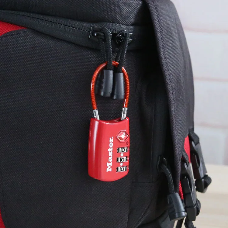 TSA Luggage Strap Locks Digit Metal Password Customs Luggage Padlocks Combination Suitcase Travel Lock flexible braided steel (10)