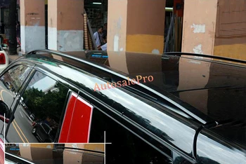 

fixedtypeBlack Top Roof Rack Bars Rail Side Luggage Carriers For Land Rover Discovery Sport 2015-2016