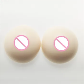 

1000g/Pair White Realistic Crossdresser Silicone Breast Forms Fake Breast Boobs Shemale Drag Queen False Breasts Circular