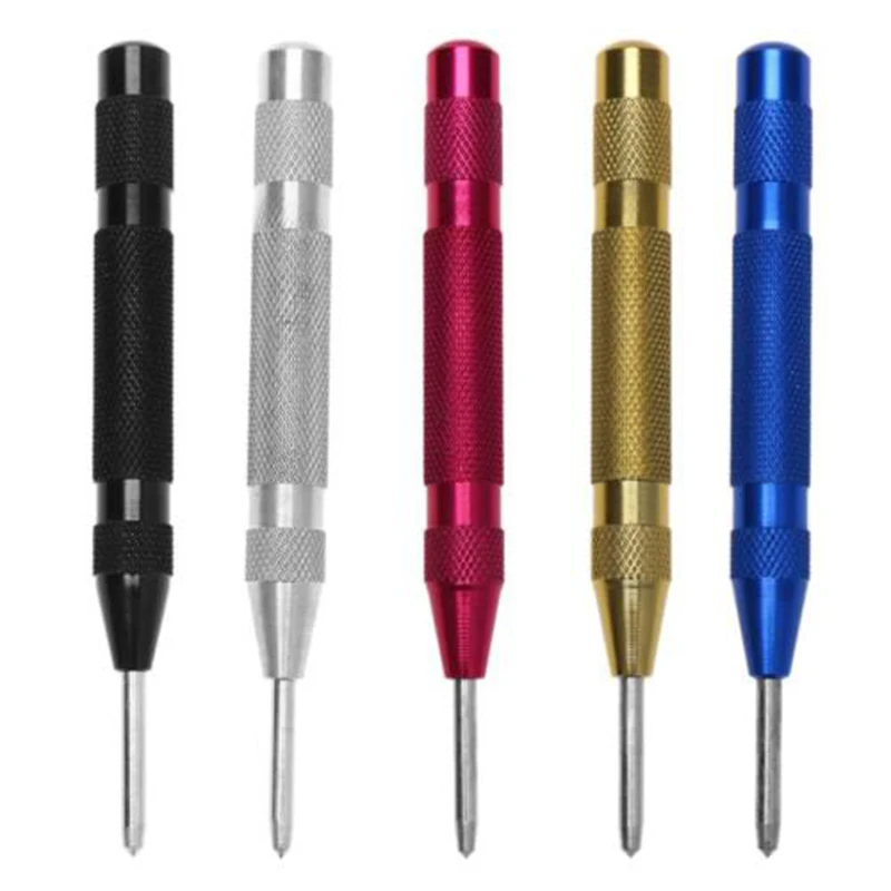 1 Uds. Punzón central automático con muelle de acero marcado Kit de mano  con orificios de inicio|Piezas para herramientas| - AliExpress