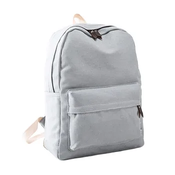 

FGGS-Girls Women Canvas School Bag Travel Backpack Satchel Shoulder Bag Rucksack LOT #6 Gray